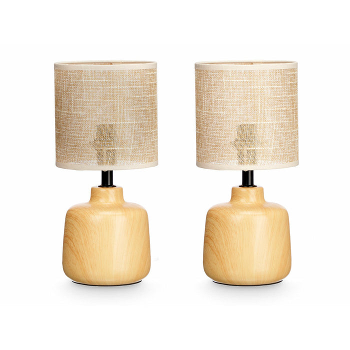 Lámpara de mesa Gift Decor 10947 Marrón 60 W 2 Unidades