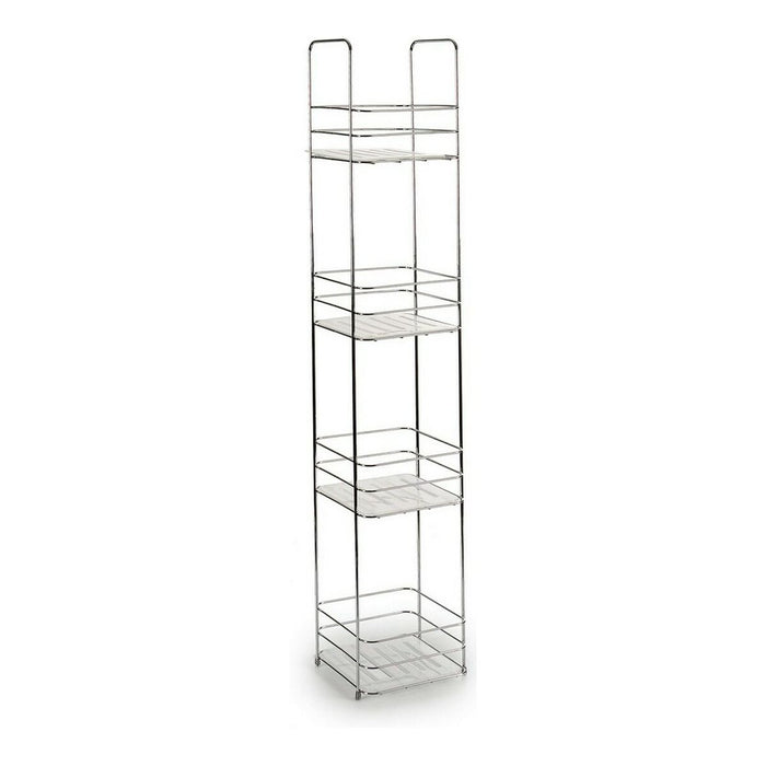 Scaffale da Bagno Berilo W4870 Trasparente Argentato Metallo Plastica