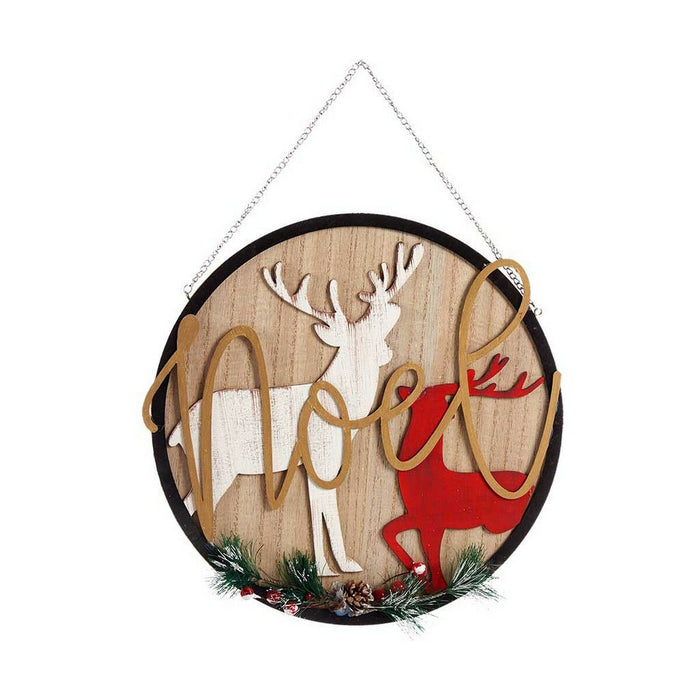 Adorno Navideño Krist+ Noel Blanco Negro Rojo Reno 29 x 1 x 29 cm
