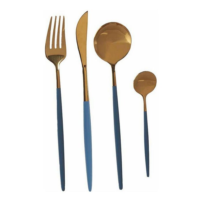 Set de Cubiertos Kinvara BST-CT022 Gris Dorado Acero Inoxidable 16 x 5 x 24,5 cm