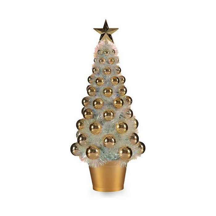 Árbol de Navidad Krist+ 18CH307/IRIDESCENT Dorado Polipropileno Plástico Iridiscente 16 x 37,5 x 16 cm