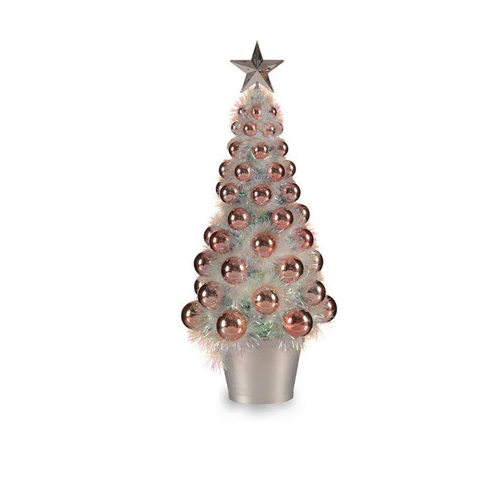 Árbol de Navidad Krist+ Rosa Polipropileno PET Plástico Iridiscente 16 x 37,5 x 16 cm