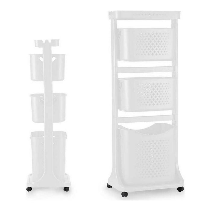 Carrello porta abiti Kipit TP-750-1 Bianco Plastica 33 x 112 x 42,5 cm