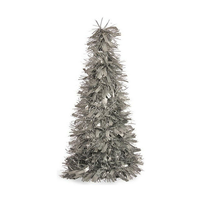 Árbol de Navidad Krist+ Plateado Plata Polipropileno PET Plástico Mate Espumillón 18 x 18 x 45,5 cm 27 x 45,5 x 27 cm