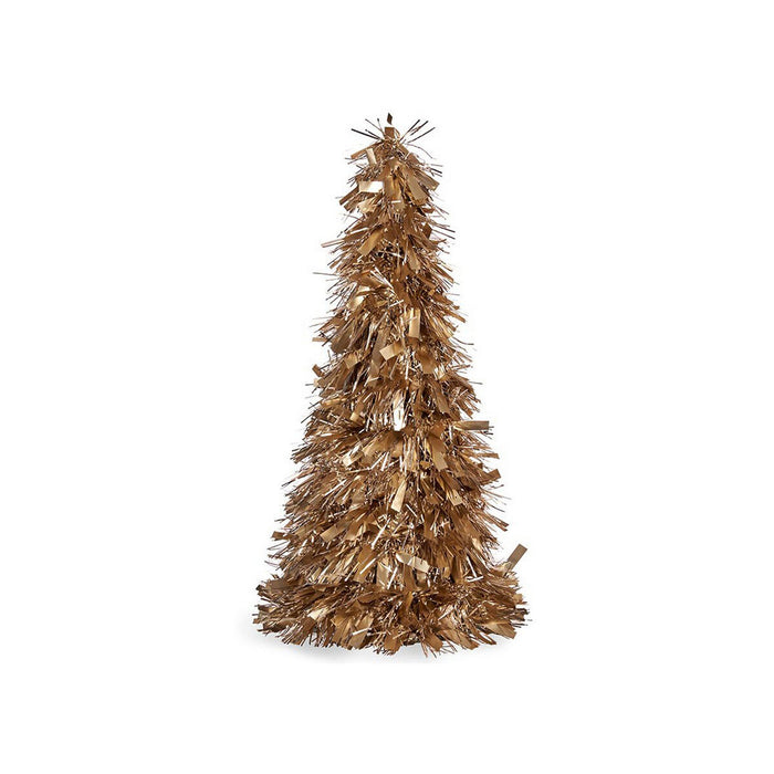 Árbol de Navidad Krist+ Blanco Dorado Polipropileno PET Plástico Mate Espumillón 18 x 18 x 45,5 cm 27 x 45,5 x 27 cm
