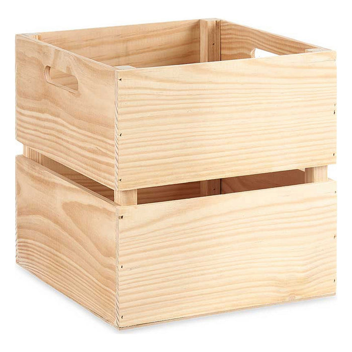Boîte de rangement Gift Decor Naturel Pin Bois de pin