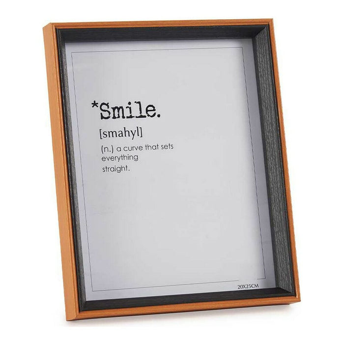 Photo frame Gift Decor Brown Black Crystal MDF Wood