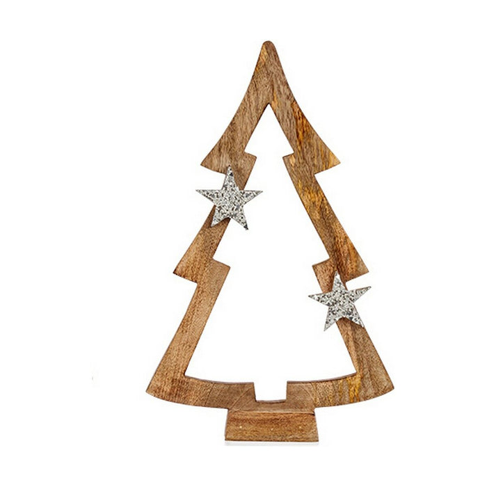 Sapin de Noël Krist+ Marron Argenté Argent Bois silhouette 7,5 x 58,5 x 37 cm