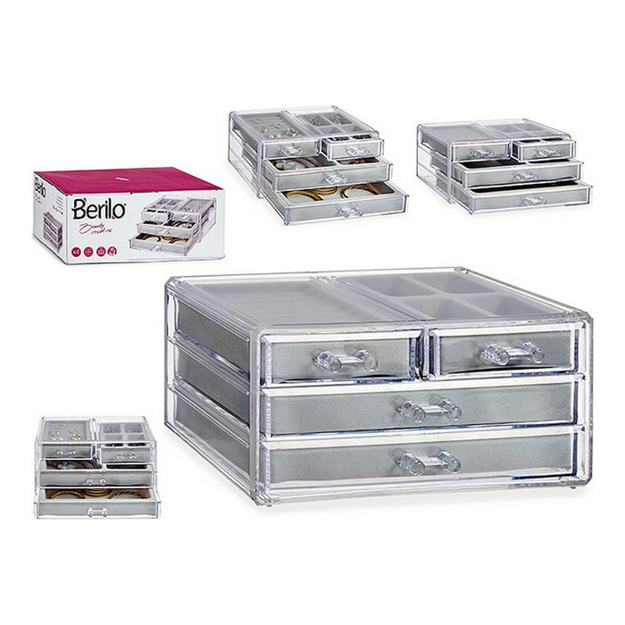 Caja-Joyero Berilo Transparente Metacrilato 24 x 10,5 x 15 cm