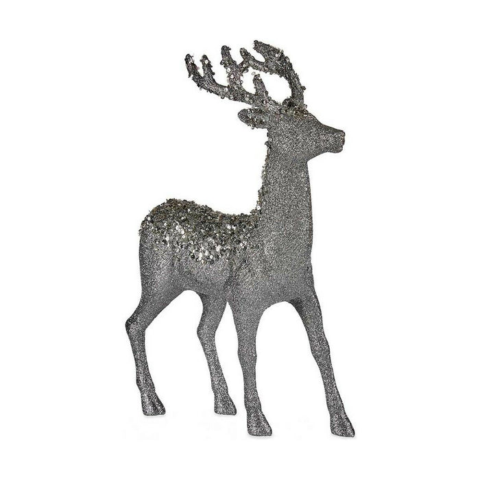 Reno de Navidad Krist+ Blanco Plateado Plata Reno 15 x 45 x 30 cm
