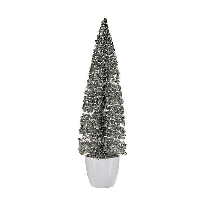 Sapin de Noël Krist+ Blanc Argenté Argent Plastique 10 x 38 x 10 cm