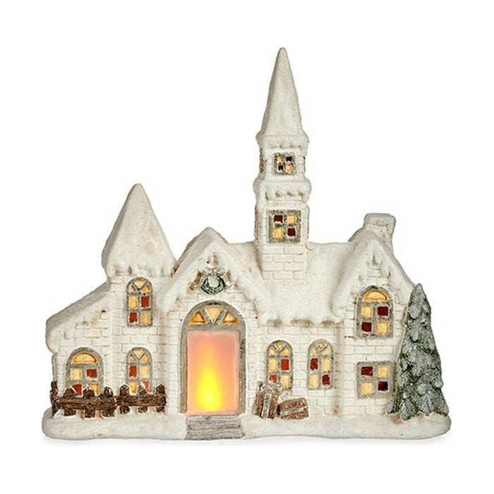 Figura Decorativa Krist+ Blanco Casa Navidad 11 x 47,5 x 49 cm Luz LED
