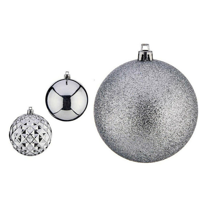 Bolas de Navidad Krist+ Plateado PVC Ø 8 cm 3 Unidades