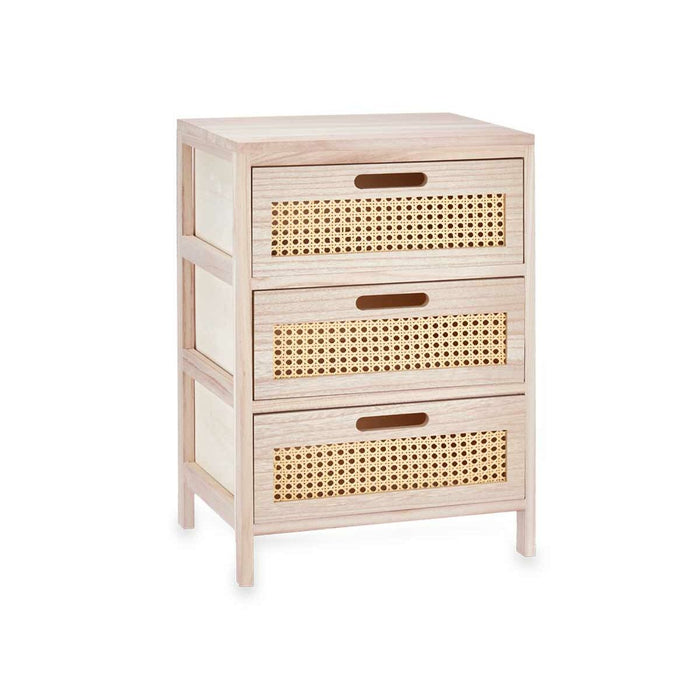 Chest of drawers Rattan Natural 40 x 58 x 29 cm 3 drawers