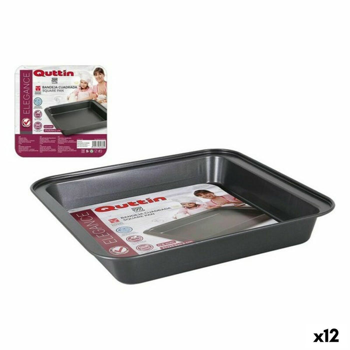 Vassoio da Forno Quttin GR-52283 Quadrato 27 x 25,5 x 4,2 cm (12 Unità)