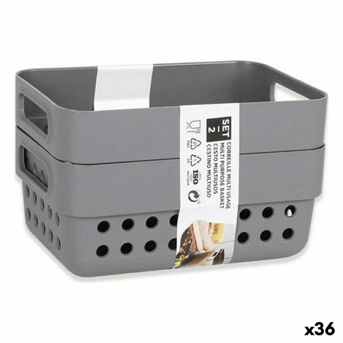 Cesta Multiusos Confortime 144902 12 x 7,5 x 7 cm (2 Piezas) (36 Unidades) (12 x 7,5 x 5 cm)