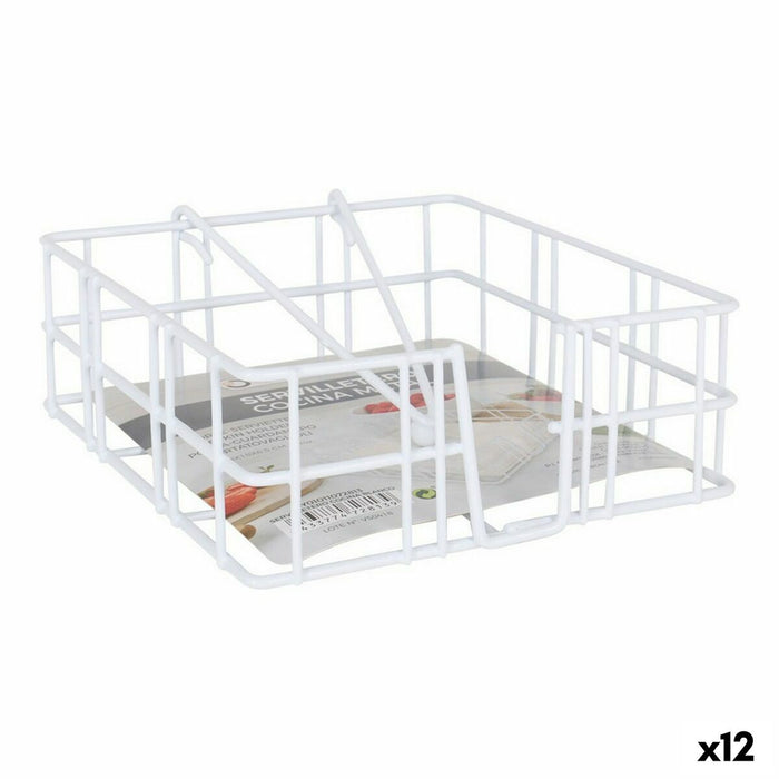 Porte-serviettes Confortime Blanc 18 x 18 x 6,5 cm (12 Unités)
