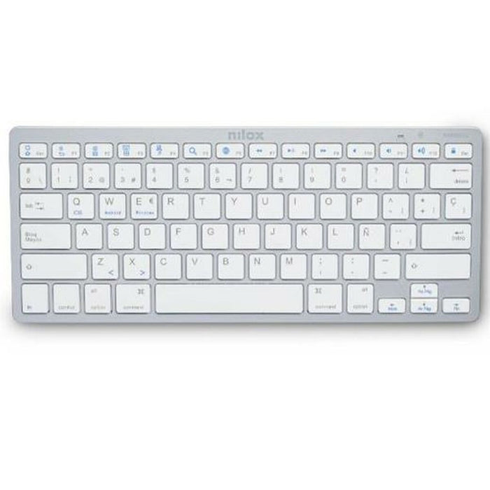 Teclado Nilox NXKB01S Blanco Qwerty Español