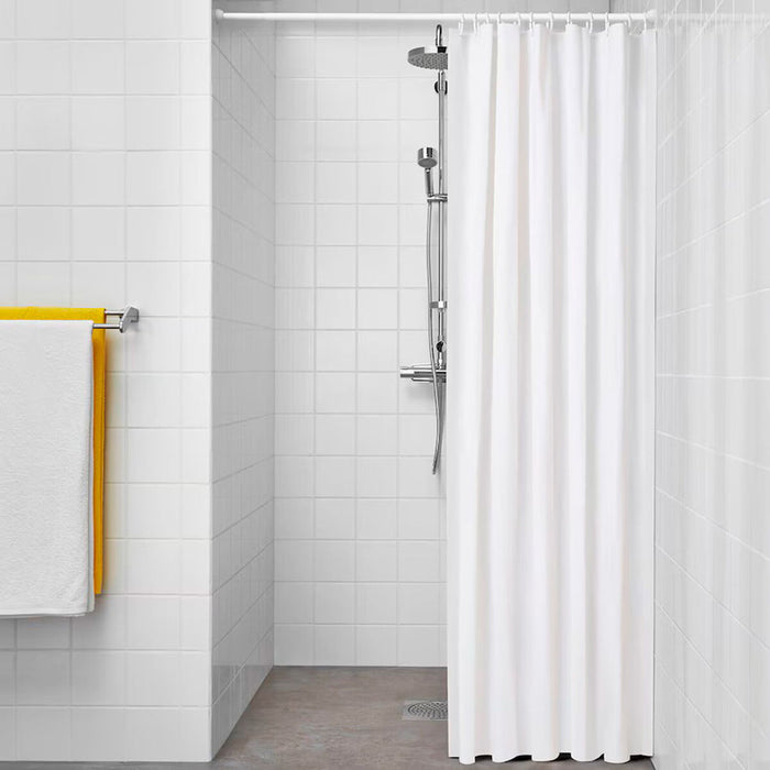 Shower Curtain Exma White PVC 180 x 180 cm