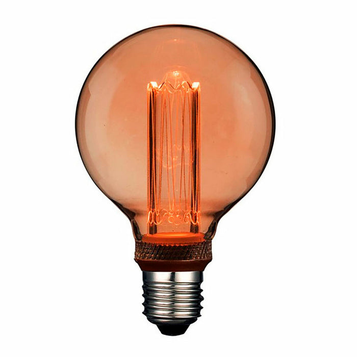 Bombilla LED Fbright g95 Ambar 4 W E27 200 Lm ø 9,5 x 14,5 cm Decorativa (1800 K)
