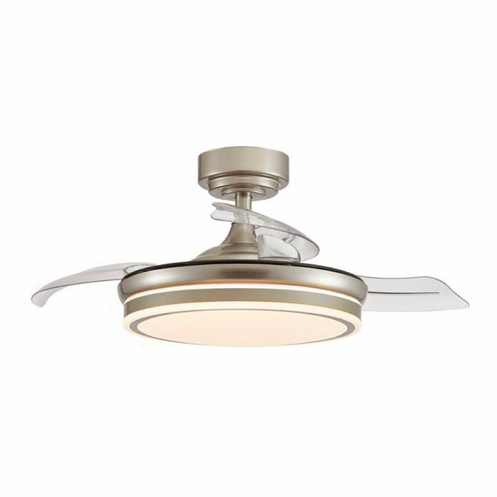Ceiling Fan CristalRecord Transparent Metal Ø 92 cm
