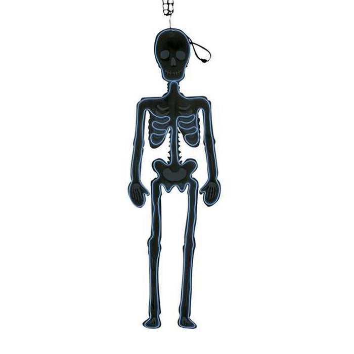 Decoración Colgante My Other Me Esqueleto Luces Halloween Neón Siluetas (90 x 30 cm)