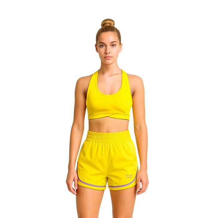 Women’s Sports Top Black Limba Yellow Fitness