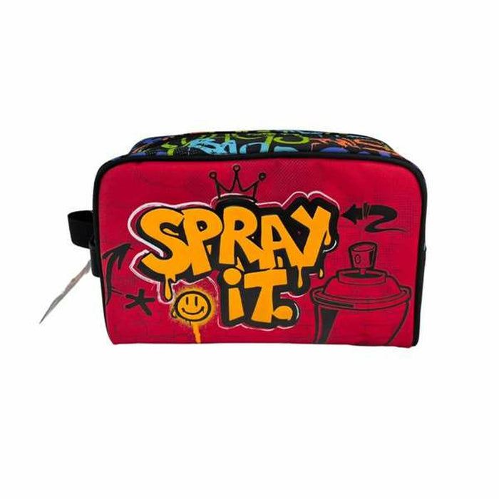 Neceser de Viaje Toybags Grafitti Rojo 15 x 25 x 11 cm