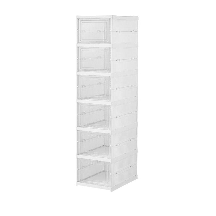 Shoe Rack Fulmo White Hard plastic 25,5 X 34,5 X 105 CM