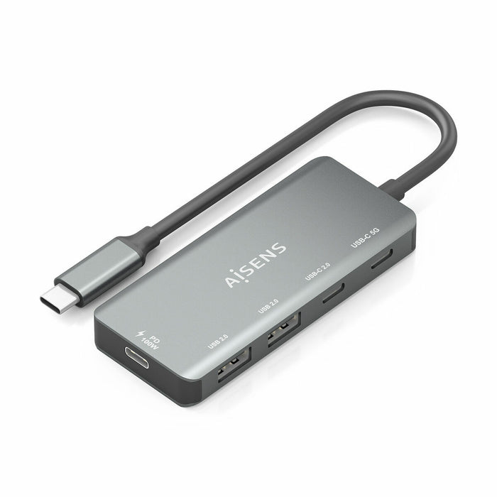 USB Hub Aisens A109-0946 Grey 100 W
