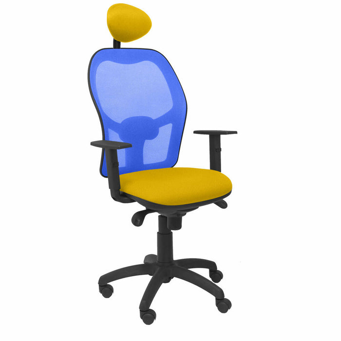 Chaise de Bureau avec Appui-tête Jorquera  Piqueras y Crespo ALI100C Jaune