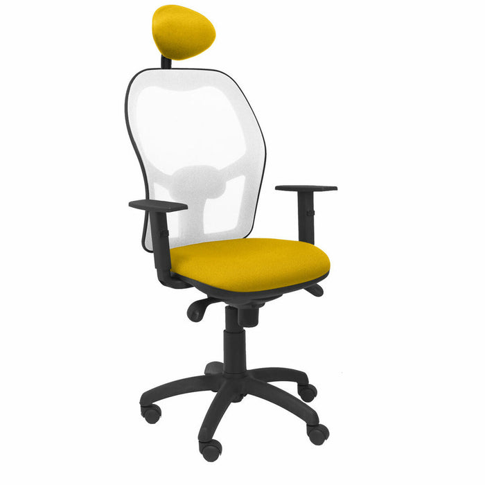 Chaise de Bureau avec Appui-tête Jorquera  Piqueras y Crespo ALI100C Jaune