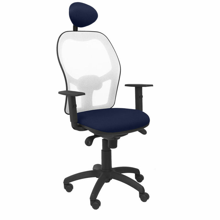 Chaise de Bureau avec Appui-tête Jorquera  Piqueras y Crespo ALI200C Bleu Blue marine