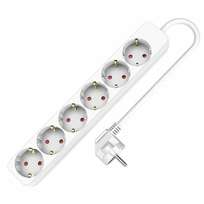 Regleta Enchufes 6 Tomas sin Interruptor TM Electron (1,5 m)