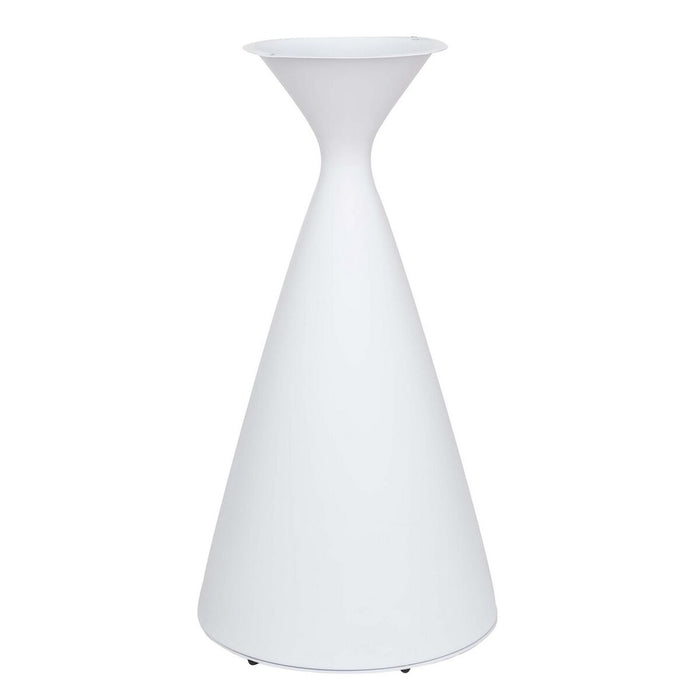 Base   Nadia Mesa Aluminio Blanco 56 x 56 x 110 cm