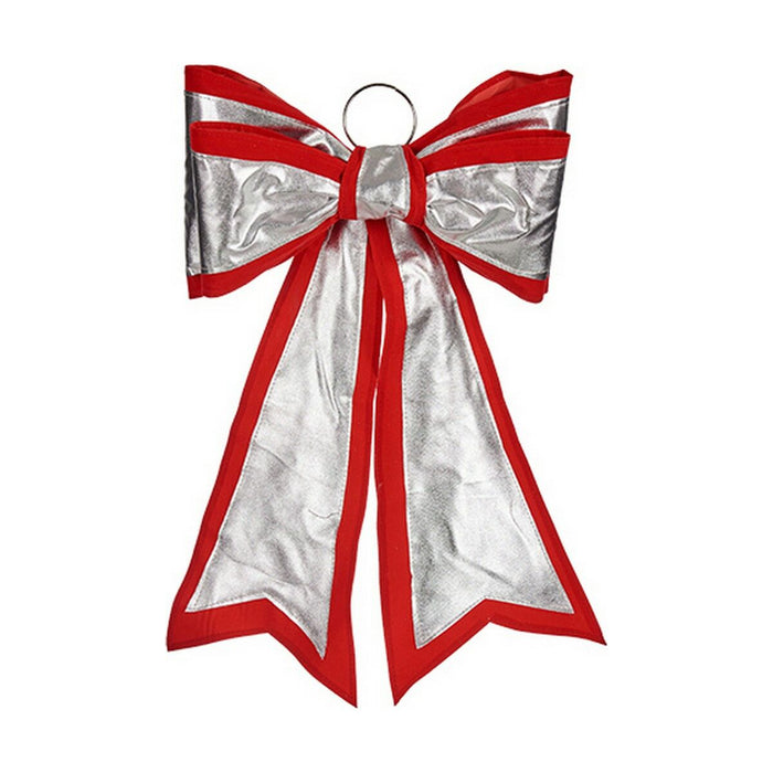 Lazo Krist+ Rojo Plateado Plata 40 x 60 cm 53 x 58 x 7,5 cm Adorno Navideño