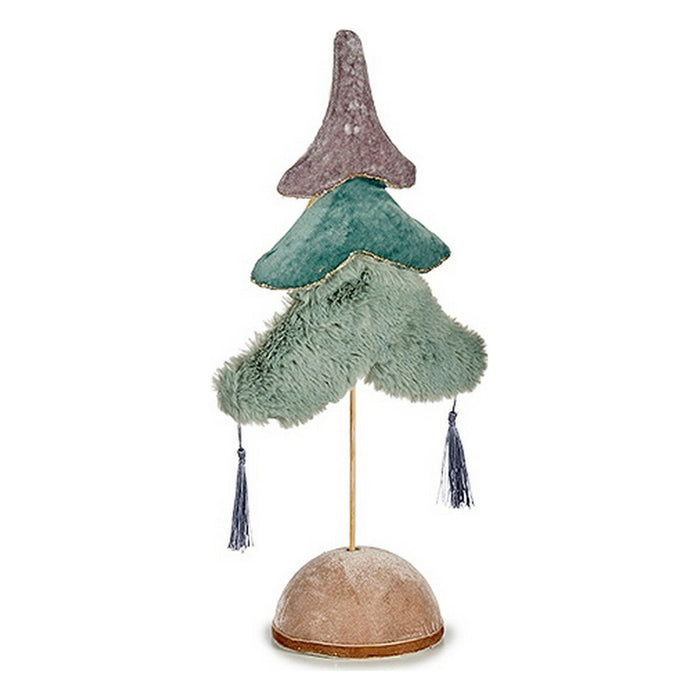 Árbol de Navidad Krist+ Azul Multicolor Turquesa Plateado Plata Poliéster Madera 12 x 43 x 22 cm 22 x 43 x 12 cm