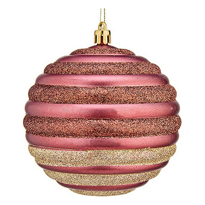 Christmas Bauble Krist+ Pink Plastic Ø 10 cm 6 Units