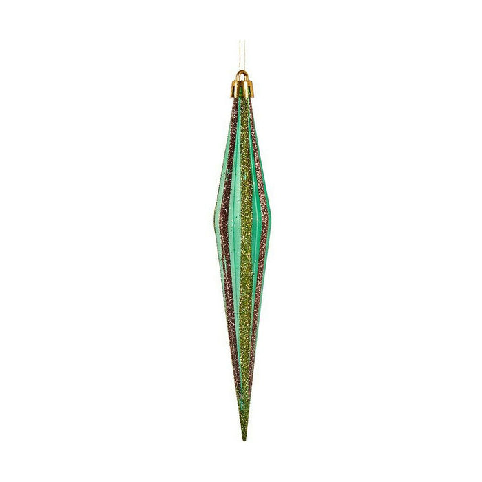 Adorno Navideño Krist+ Rojo Verde Dorado 3 x 8,5 x 19 cm Alargado