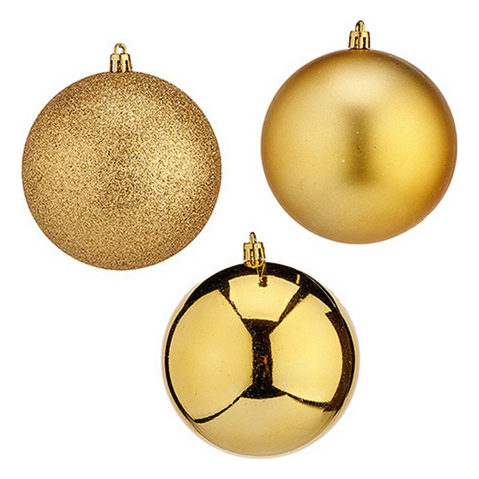 Bolas de Navidad Ø 10 cm 6 Unidades Dorado PVC