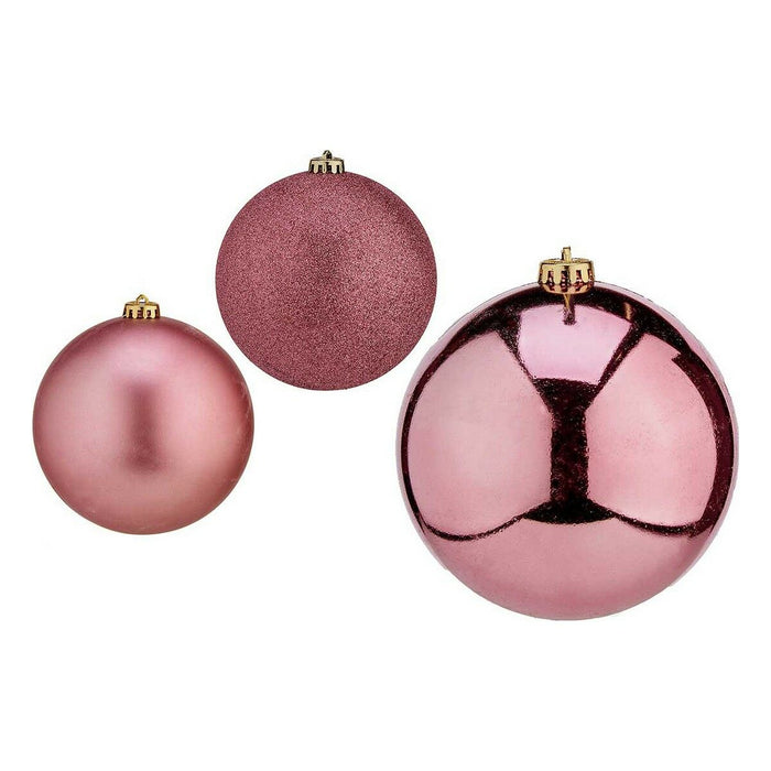 Bolas de Navidad Krist+ Rosa PVC Ø 10 cm 6 Unidades