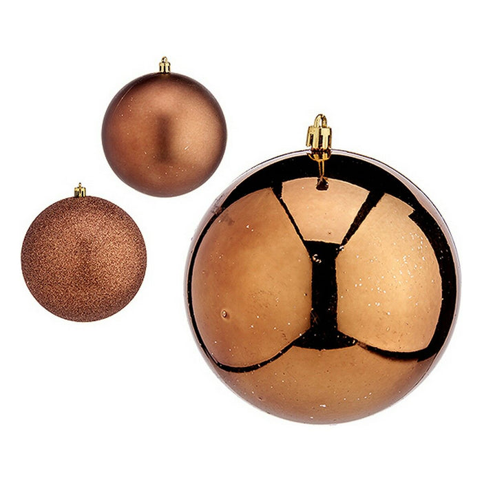 Bolas de Navidad Krist+ Marrón Plástico Ø 12 cm 6 Unidades