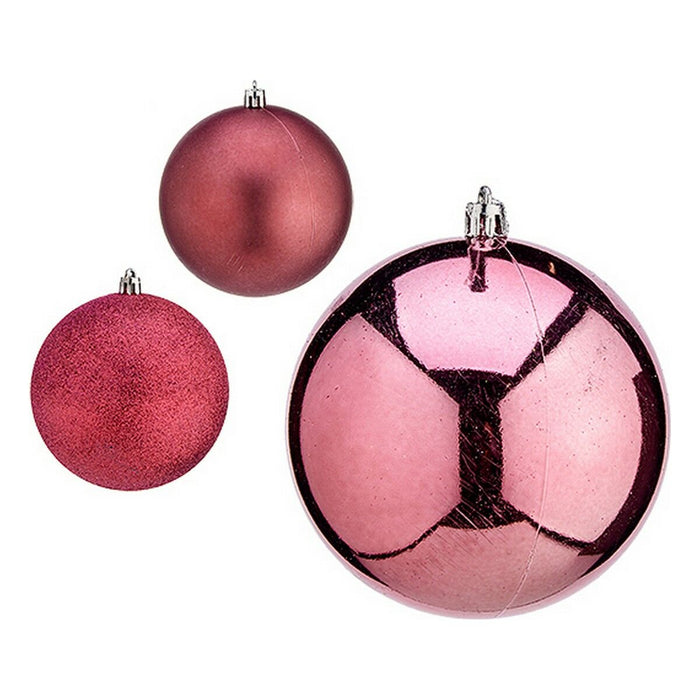 Christmas Baubles Krist+ Pink Plastic Ø 10 cm 6 Units