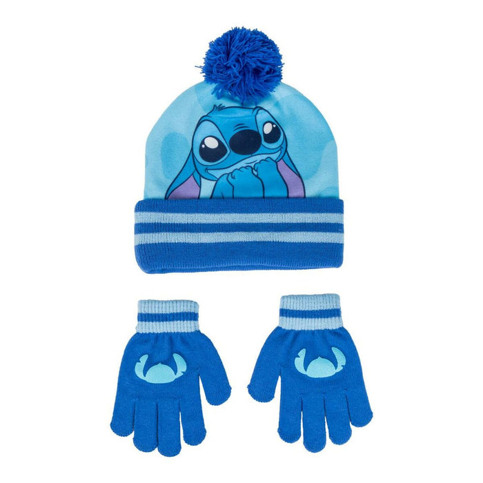 Gorro y Guantes Stitch Azul claro