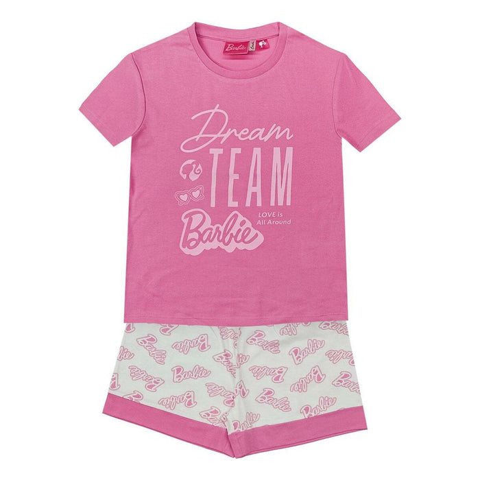 Pijama Infantil Barbie Rosa