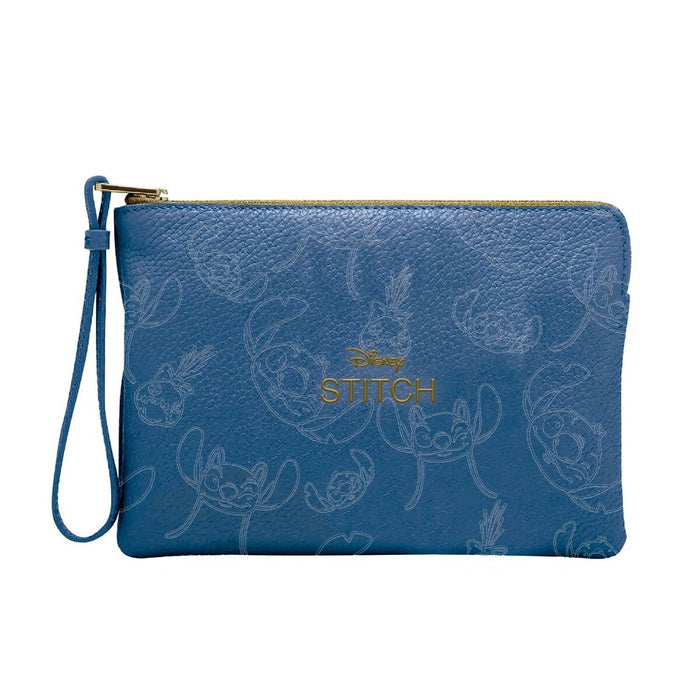 Neceser de Viaje Stitch Azul 100 % Poliuretano Moderno 21,5 x 14 x 1 cm