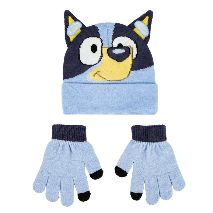 Bonnet et gants Bluey Bleu