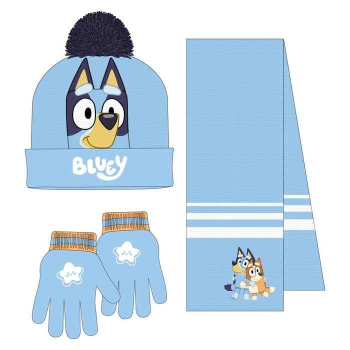 Gorro y Guantes Bluey Azul claro