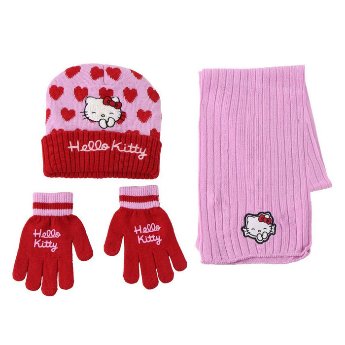 Gorro y Guantes Hello Kitty Rosa