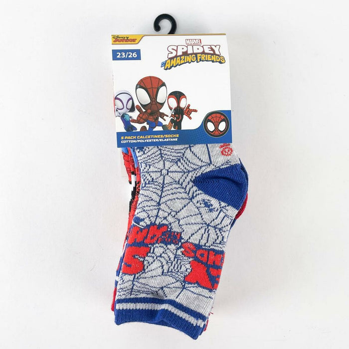 Socks Spidey Blue 31-34 5 pairs